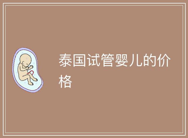 泰國試管嬰兒的價格