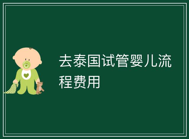 去泰國試管嬰兒流程費用