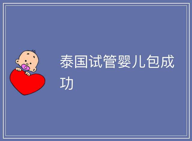 泰國試管嬰兒包成功