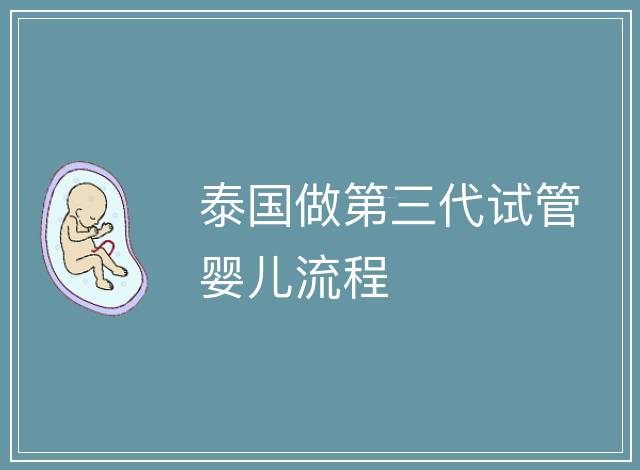泰國做第三代試管嬰兒流程